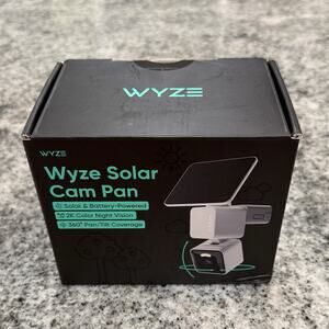 WYZE Solar Cam Pan- 2K Color Night Vision- 360 Pan/Tilt- Solar & Battery Powered
